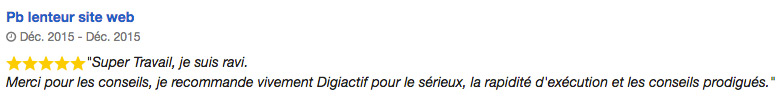 Avis client Digiactif